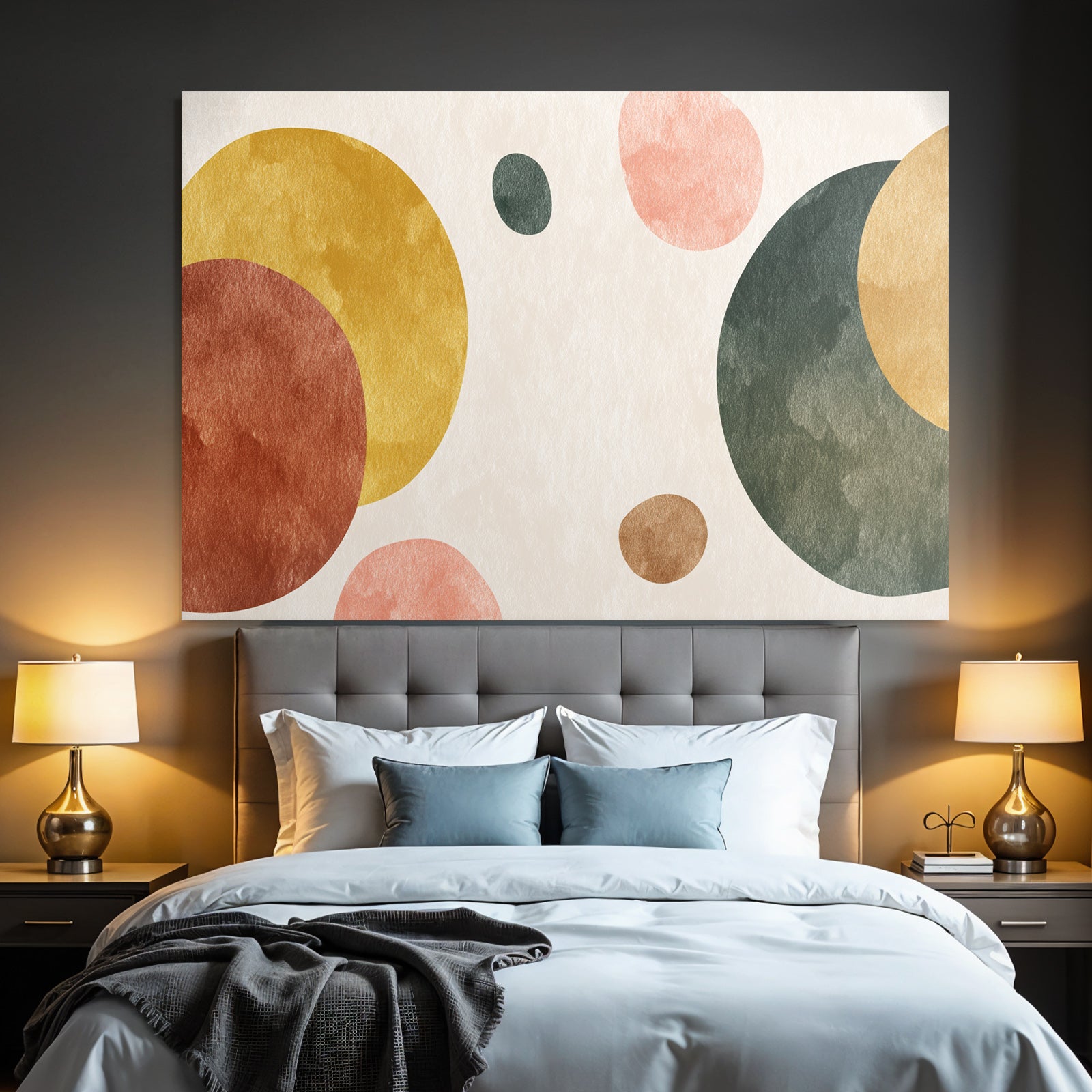 Watercolor Abstrakt Design Kreisformen In Verschiedenen Farben Licht Hintergrund