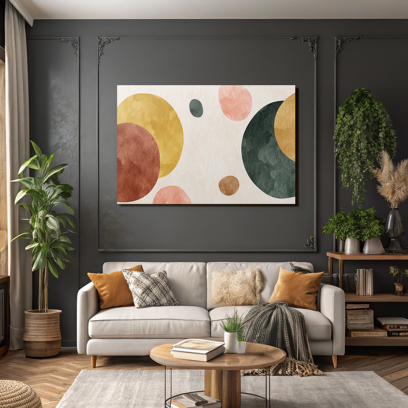Watercolor Abstrakt Design Kreisformen In Verschiedenen Farben Licht Hintergrund