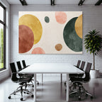 Watercolor Abstrakt Design Kreisformen In Verschiedenen Farben Licht Hintergrund