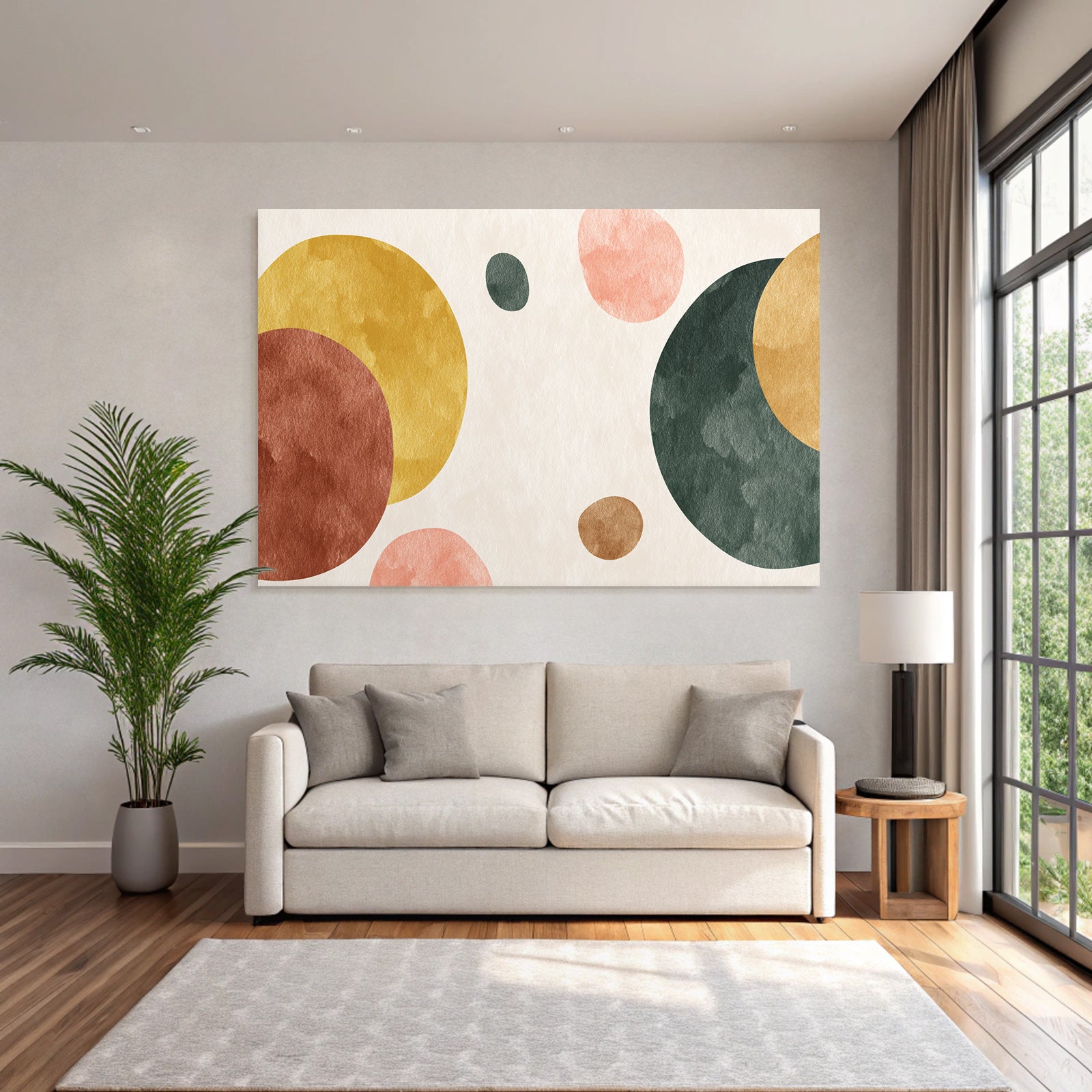 Watercolor Abstrakt Design Kreisformen In Verschiedenen Farben Licht Hintergrund