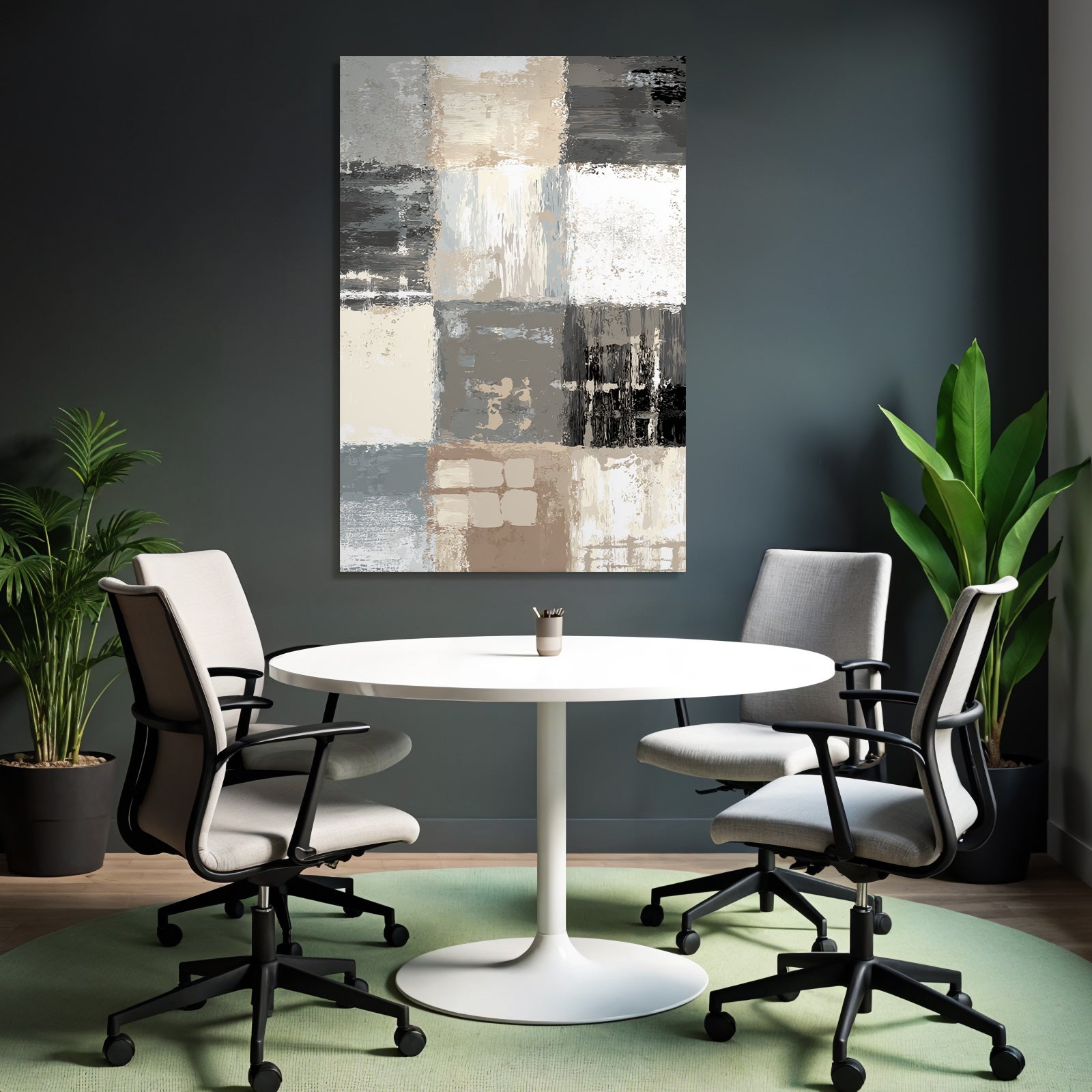 Abstract Design Graustufen Patchwork Texturen