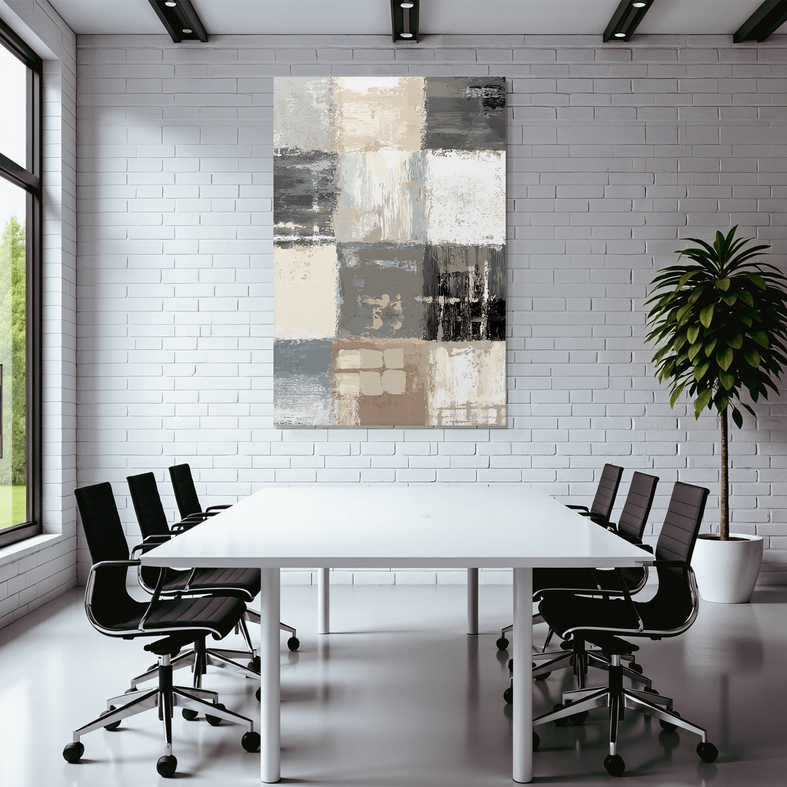 Abstract Design Graustufen Patchwork Texturen