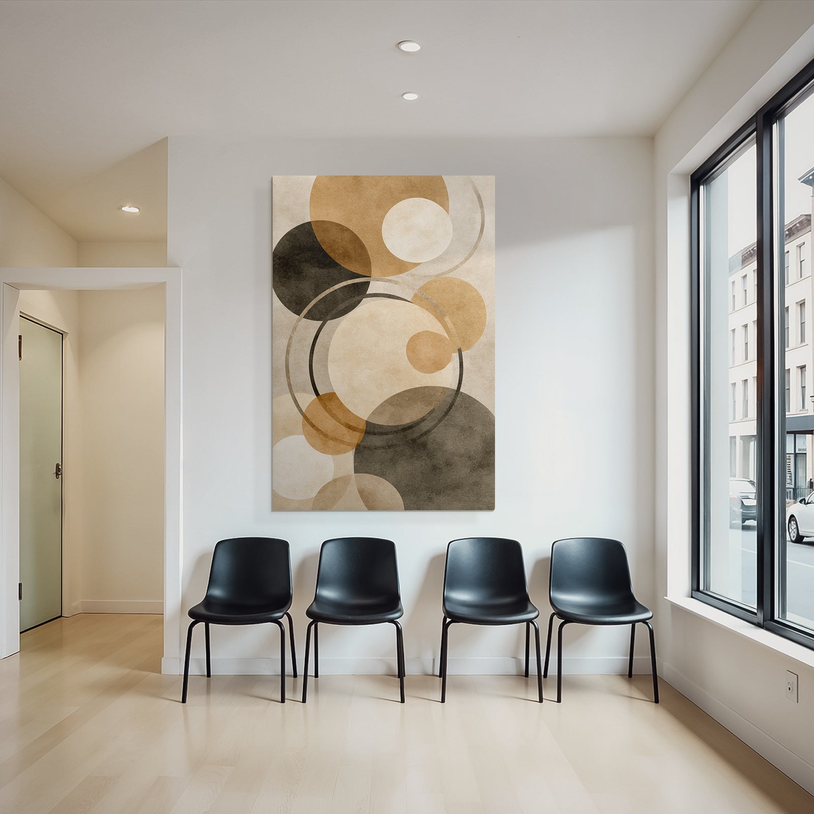 Abstract Design Kreise Braun Schwarz Creme