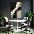 Abstract Design Monochrome Curves Shapes