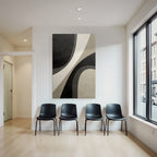 Abstract Design Monochrome Curves Shapes
