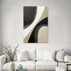 Abstract Design Monochrome Curves Shapes