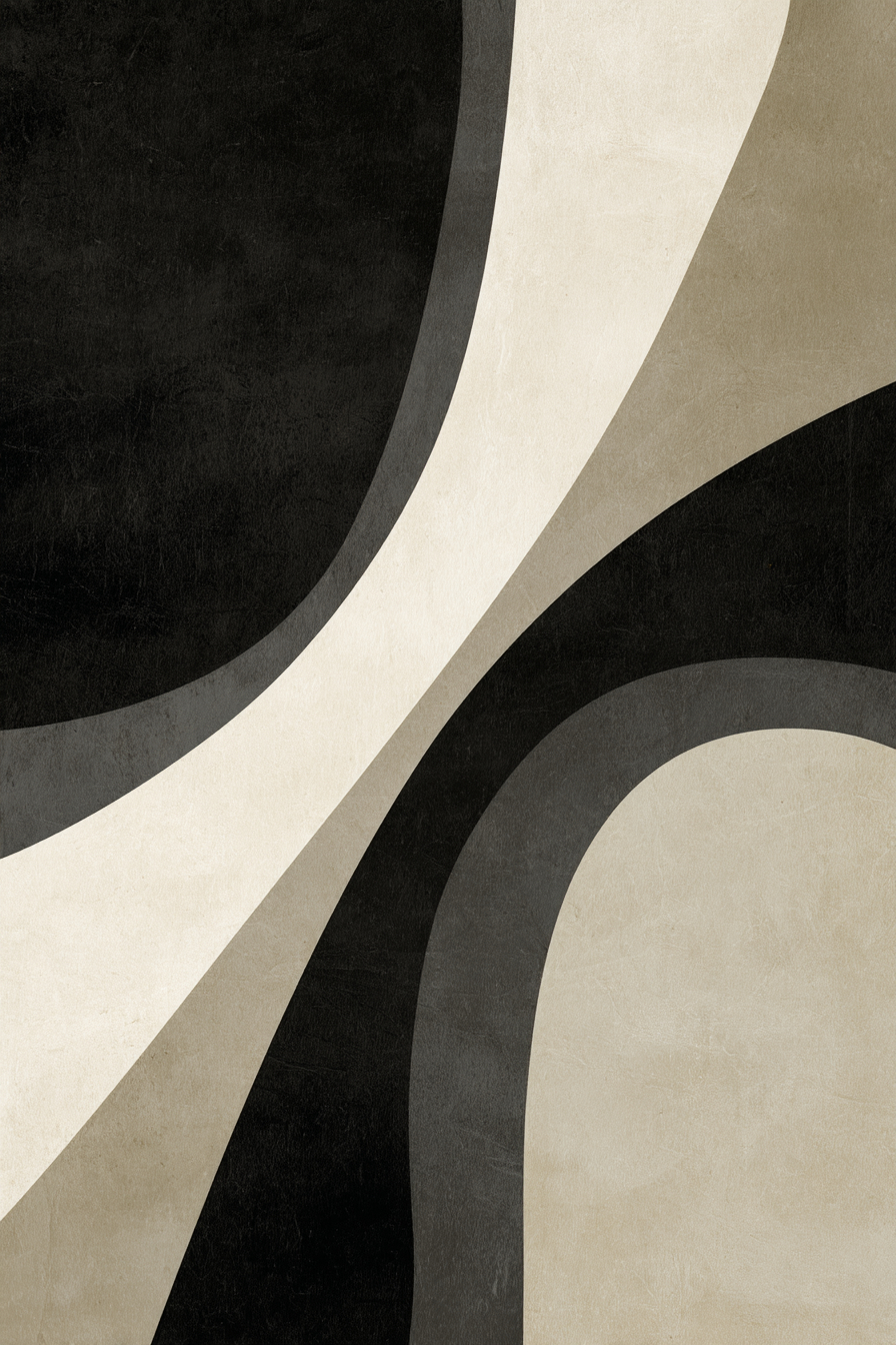 Abstract Design Monochrome Kurven Formen | Modern Basic | Einrichtungsstile