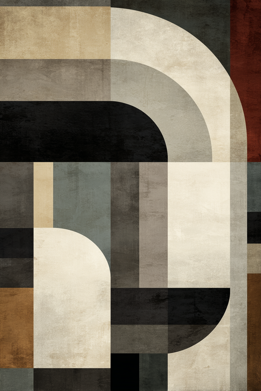 Abstract Geometrische Komposition In Muten Farben | Modern Basic | Einrichtungsstile