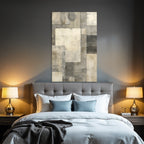 Abstract Geometric Shapes in Gray and Cream