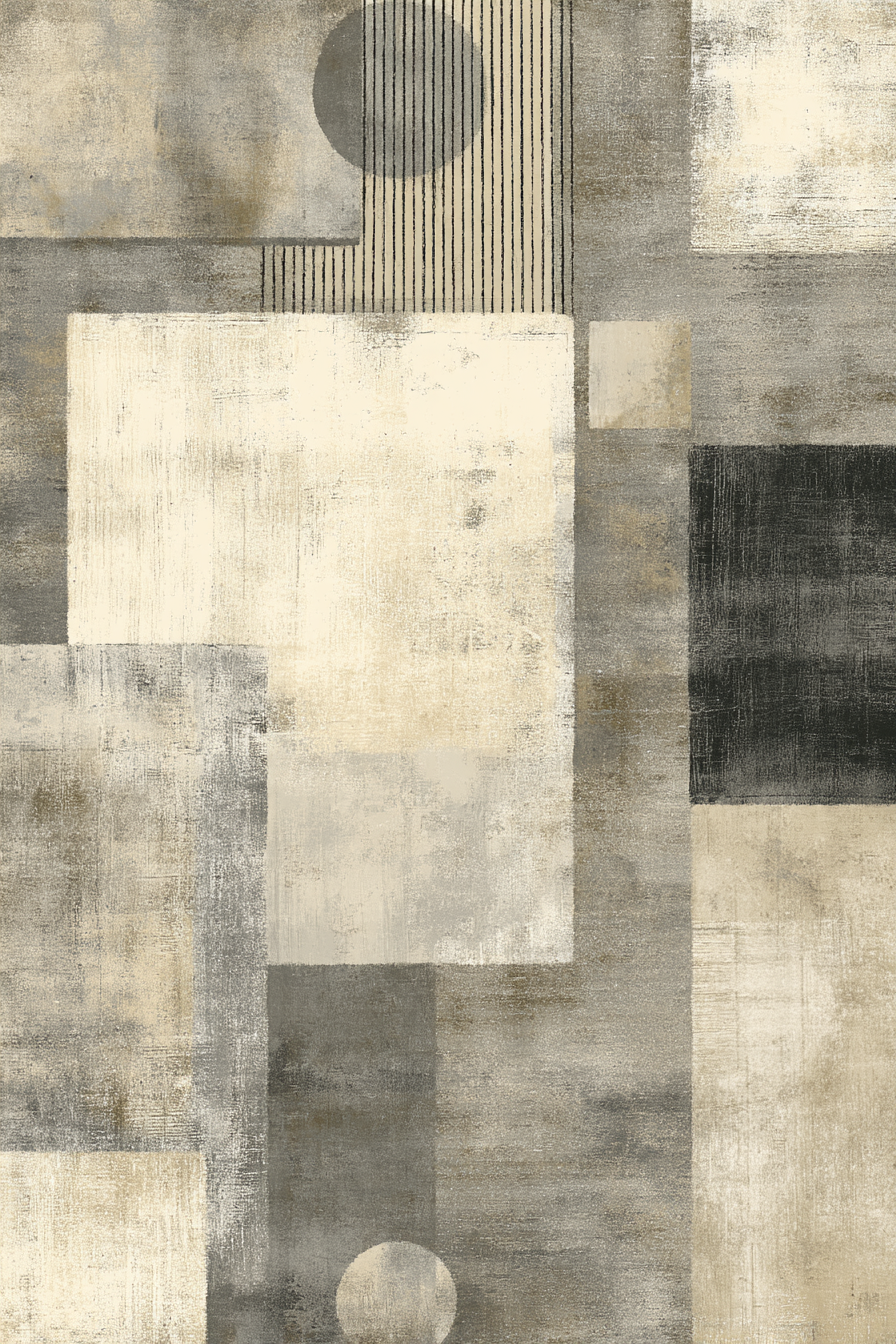 Abstracte Geometrische Formen In Grau Und Creme | Modern Basic | Einrichtungsstile