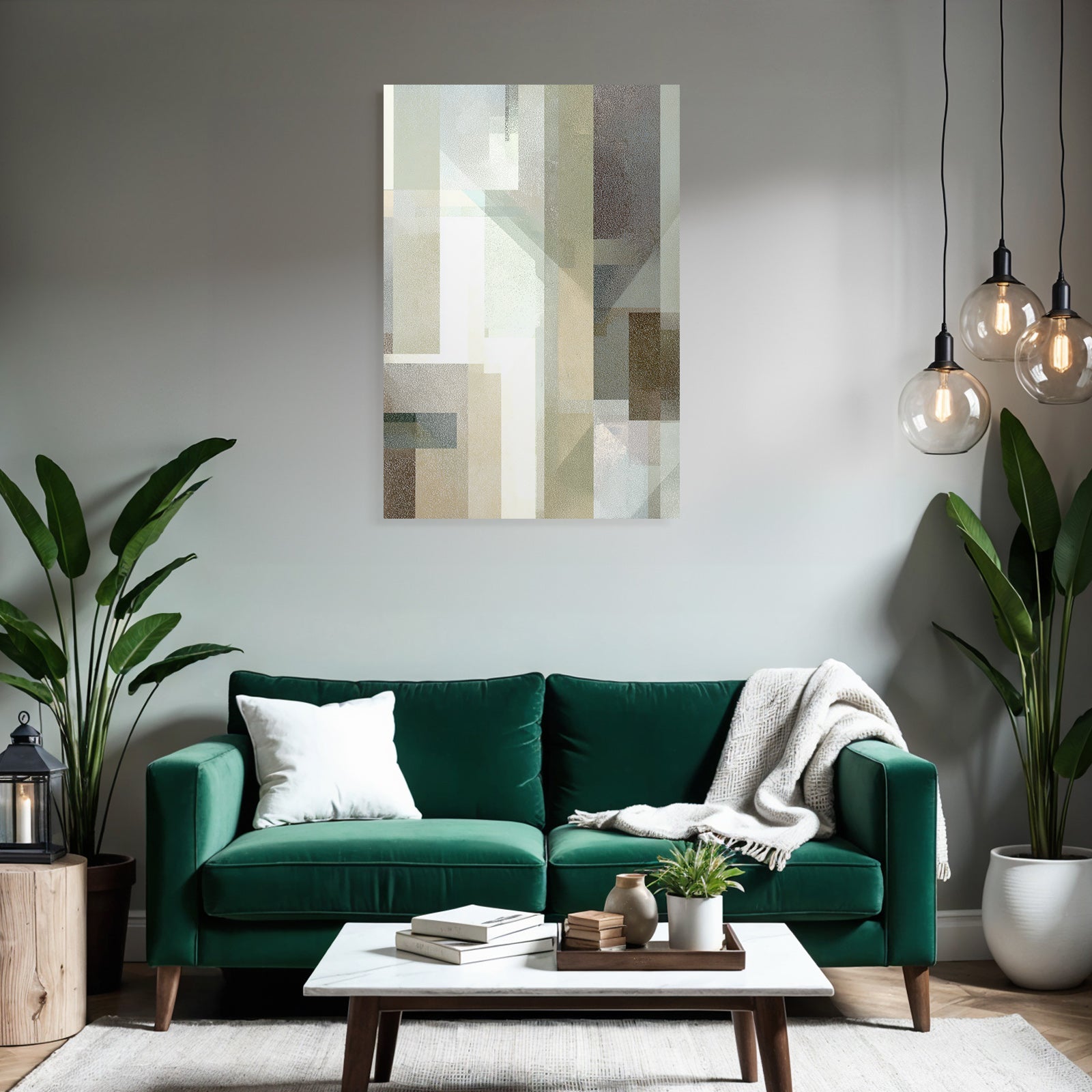 Abstract geometric shapes with muted colors and textures