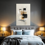 Abstract Geometric Composition Earth Tones Minimalist