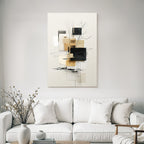 Abstract Geometric Composition Earth Tones Minimalist