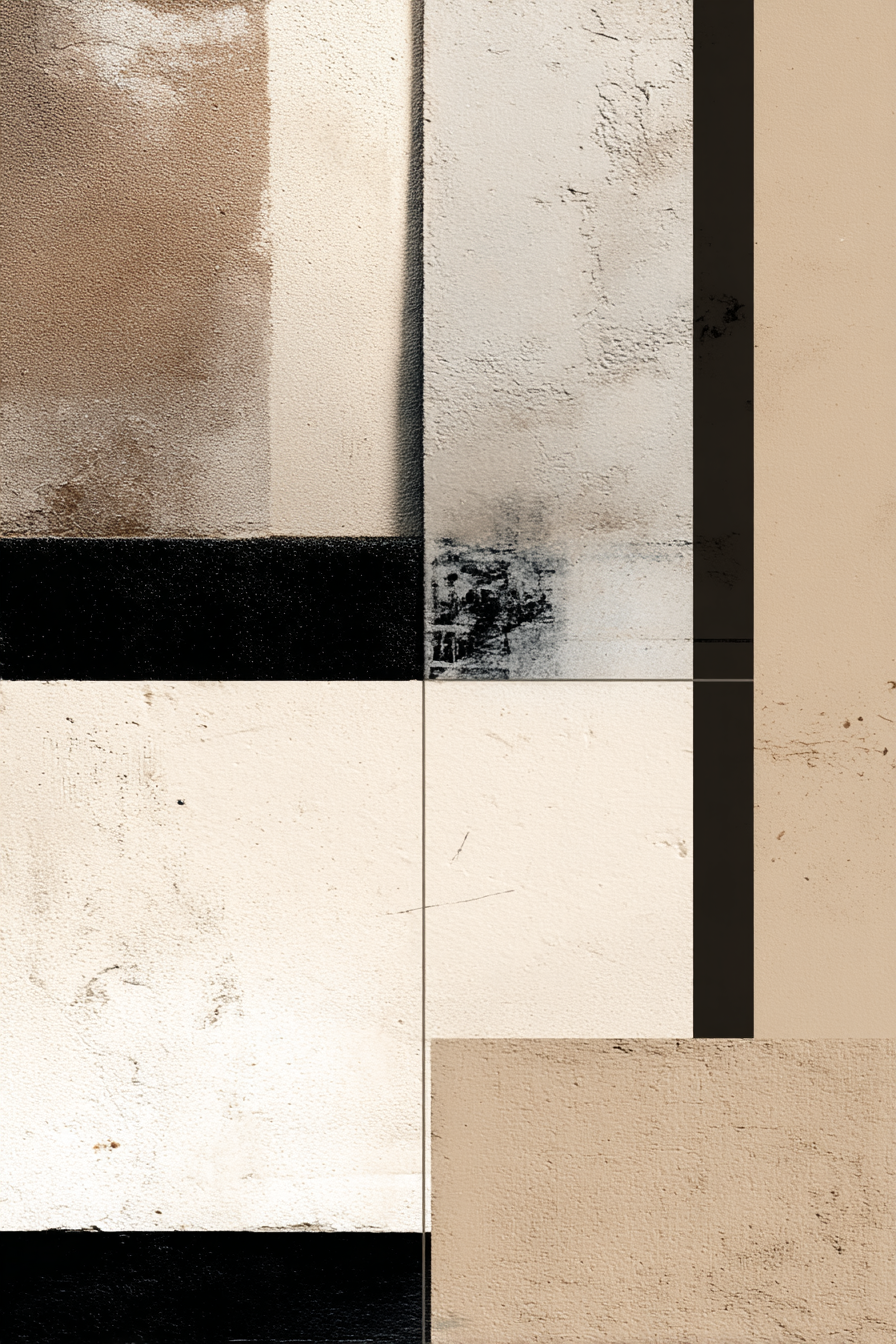 Abstracte Komposition Texturierte Paneele Beige Creme Schwarz | Modern Basic | Einrichtungsstile