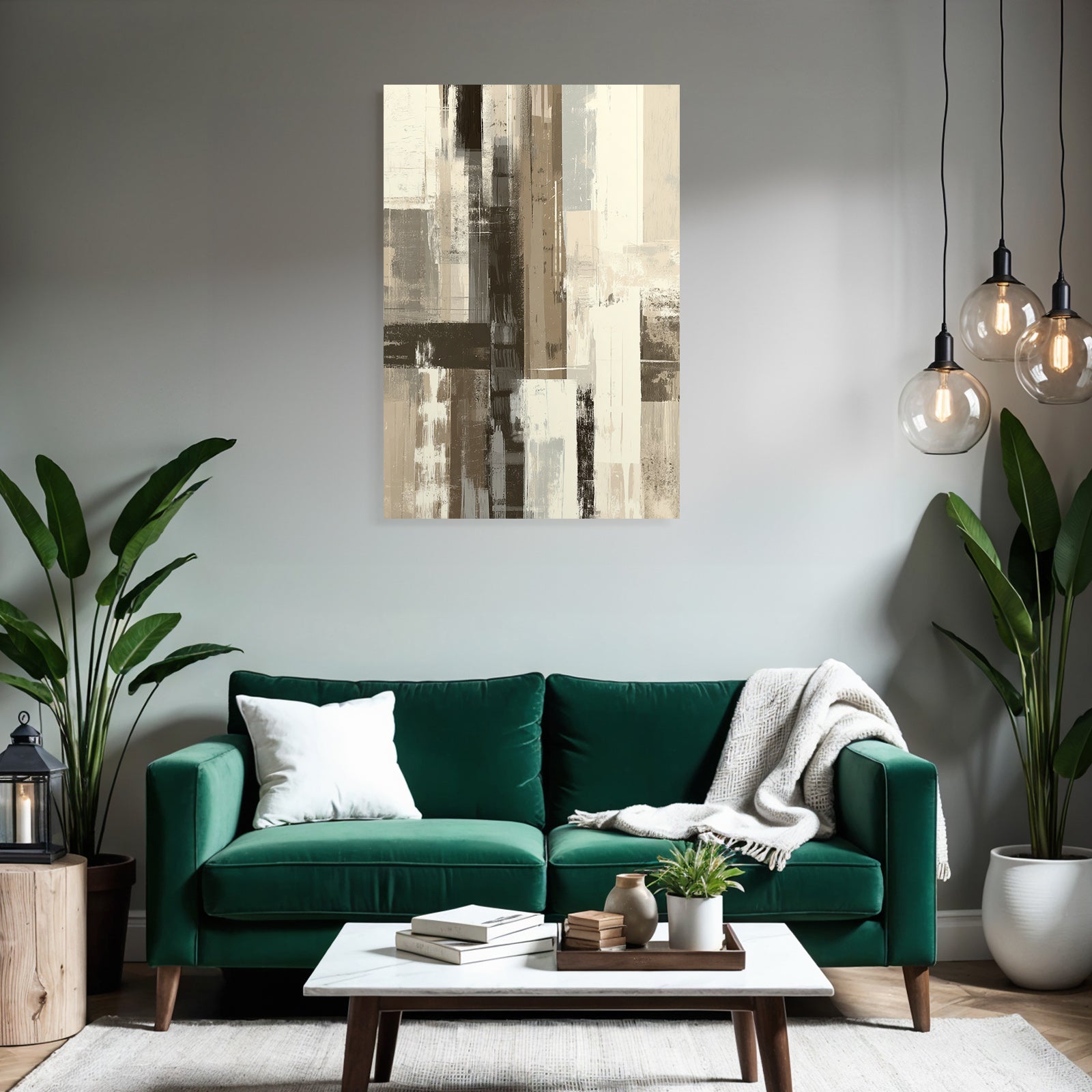Abstract art with varying textures beige brown and white