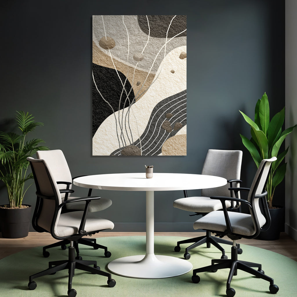 Abstract Art Organic Forms Earth Tones Texture Modern