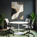 Abstract Art Organic Forms Earth Tones Texture Modern