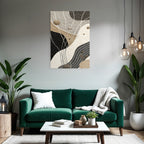 Abstract Art Organic Forms Earth Tones Texture Modern