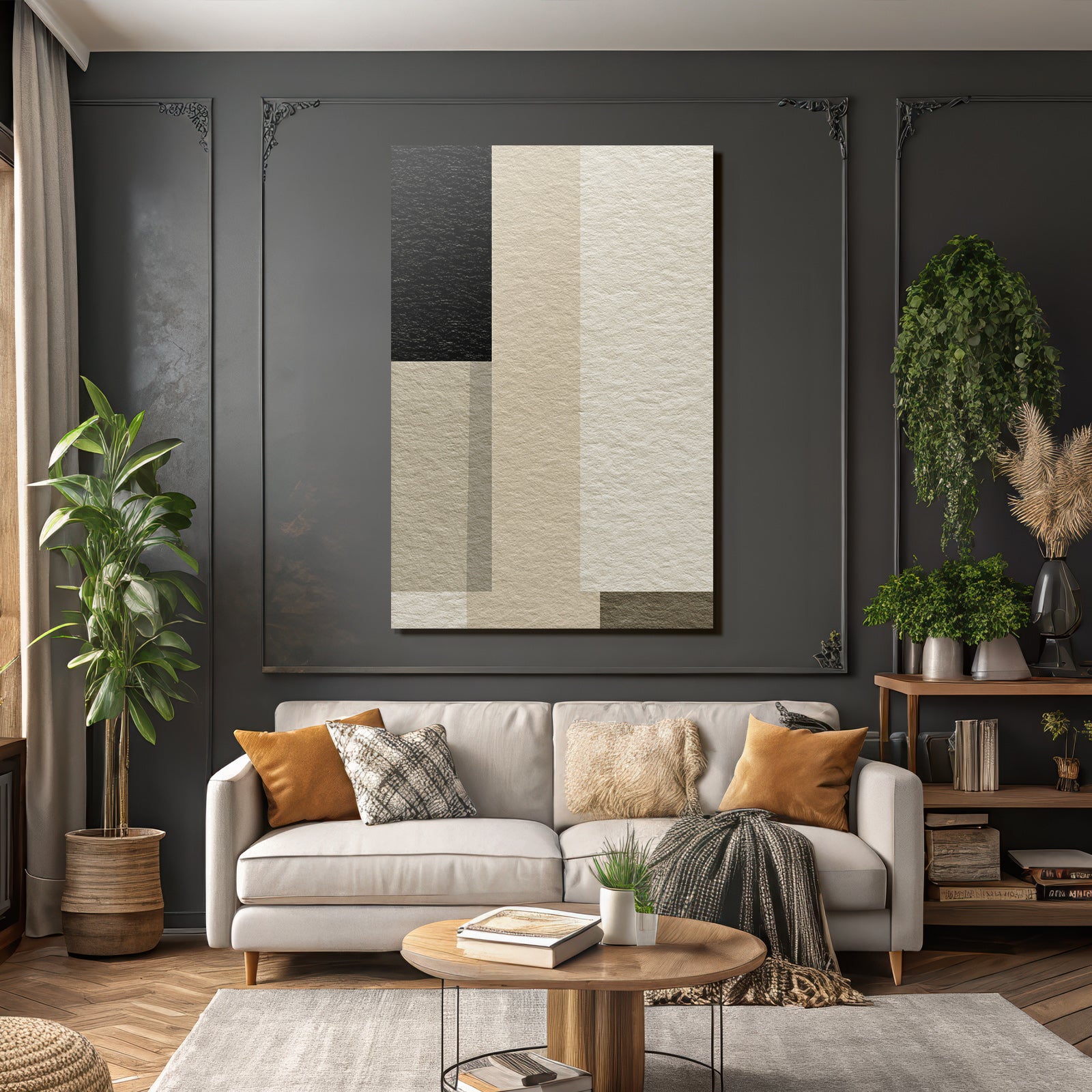 Abstract design Geometric shapes Neutral color palette