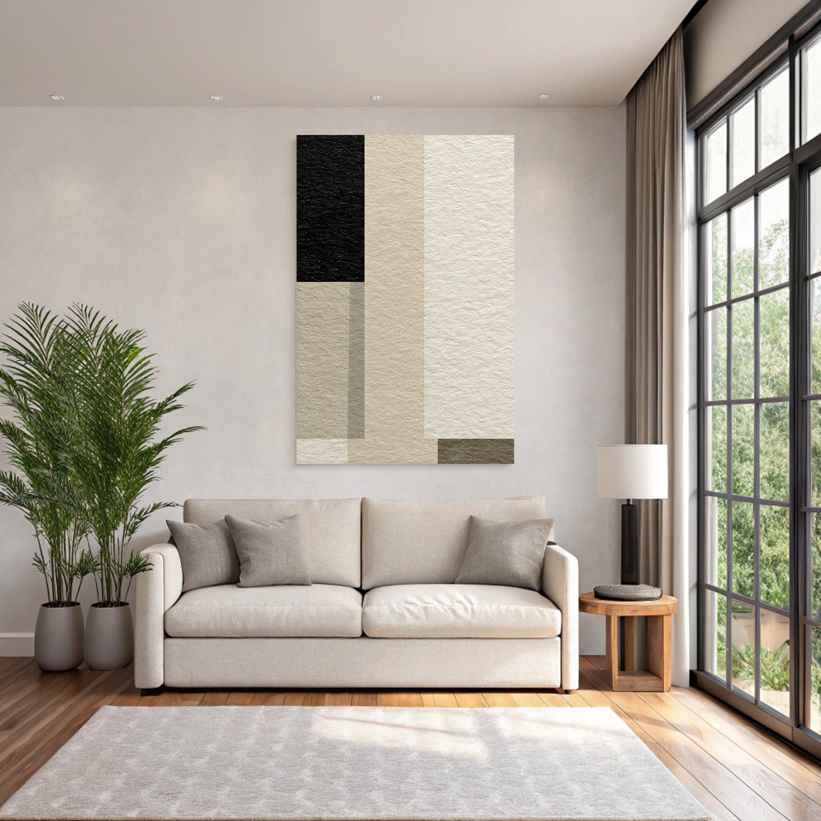 Abstract design Geometric shapes Neutral color palette
