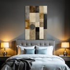 Abstract Artwork Geometric Shapes Earth Tones