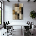 Abstract Artwork Geometric Shapes Earth Tones