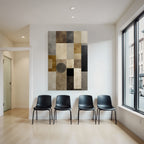 Abstract Artwork Geometric Shapes Earth Tones