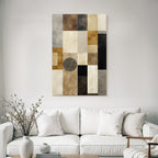 Abstract Artwork Geometric Shapes Earth Tones