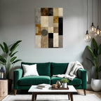 Abstract Artwork Geometric Shapes Earth Tones