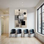 Abstractes Kunstwerk Horse In Landschaft Geometrische Formen