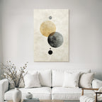 Abstract Shapes Black Grey Taupe Minimalist