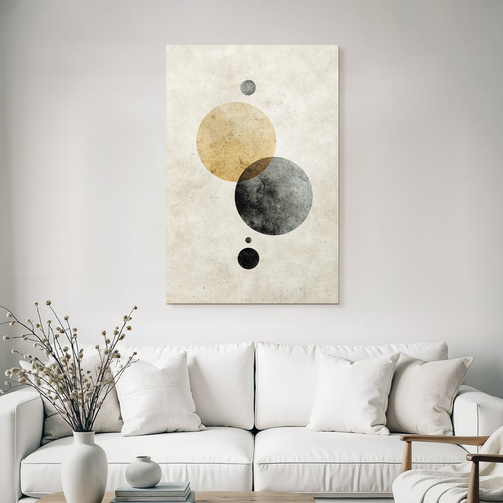 Abstract Shapes Black Grey Taupe Minimalist