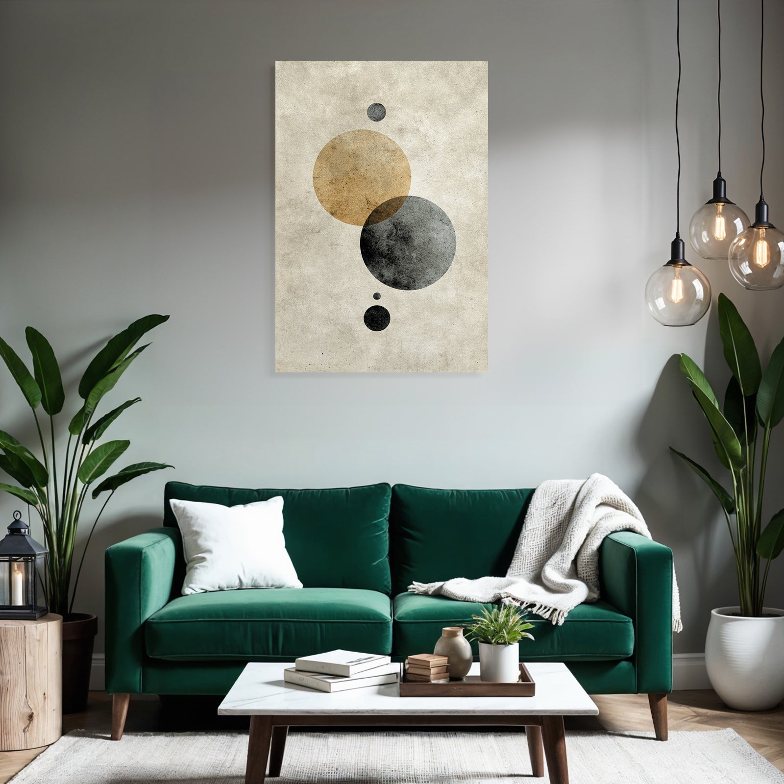 Abstract Shapes Black Grey Taupe Minimalist