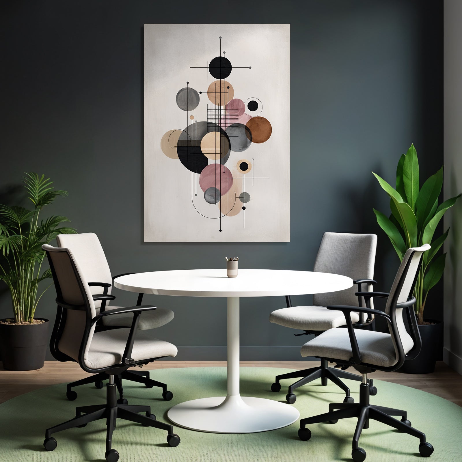 Abstract Geometric Shapes In Muted Tones