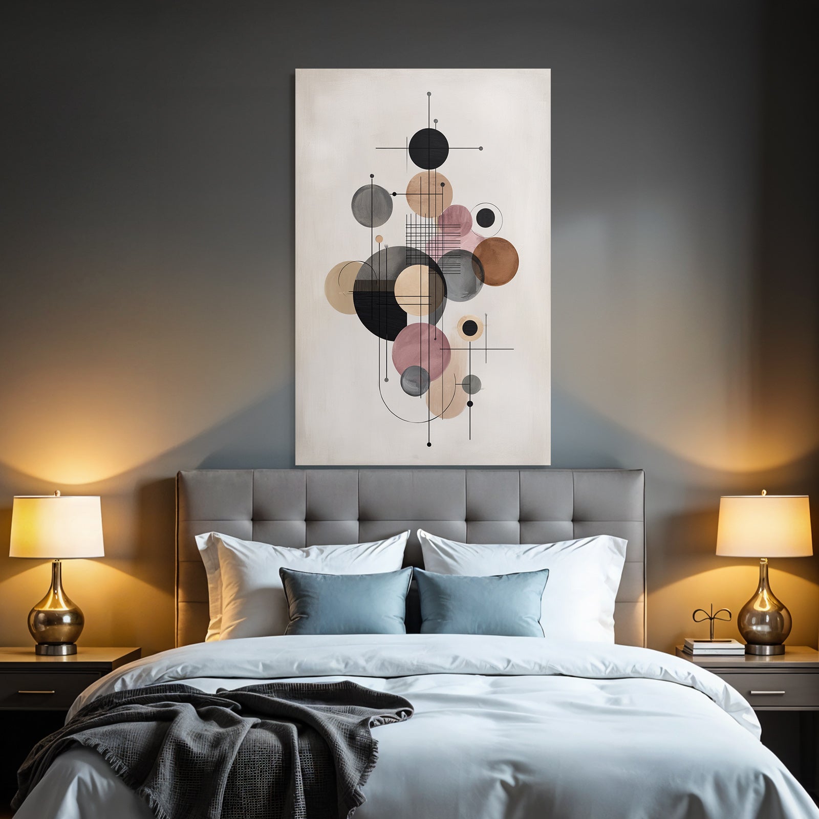 Abstract Geometric Shapes In Muted Tones