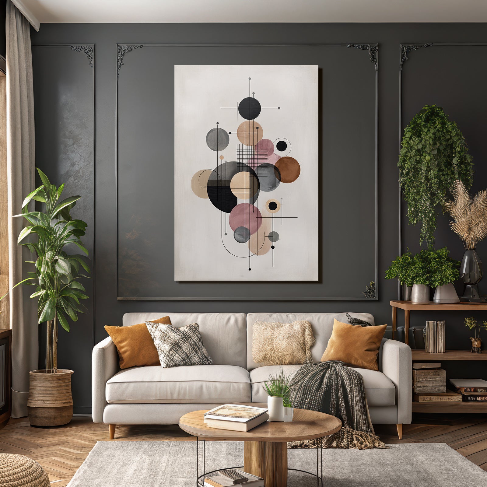 Abstract Geometric Shapes In Muted Tones