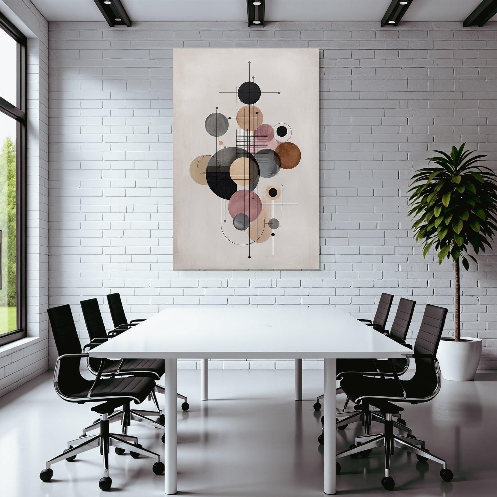 Abstract Geometric Shapes In Muted Tones
