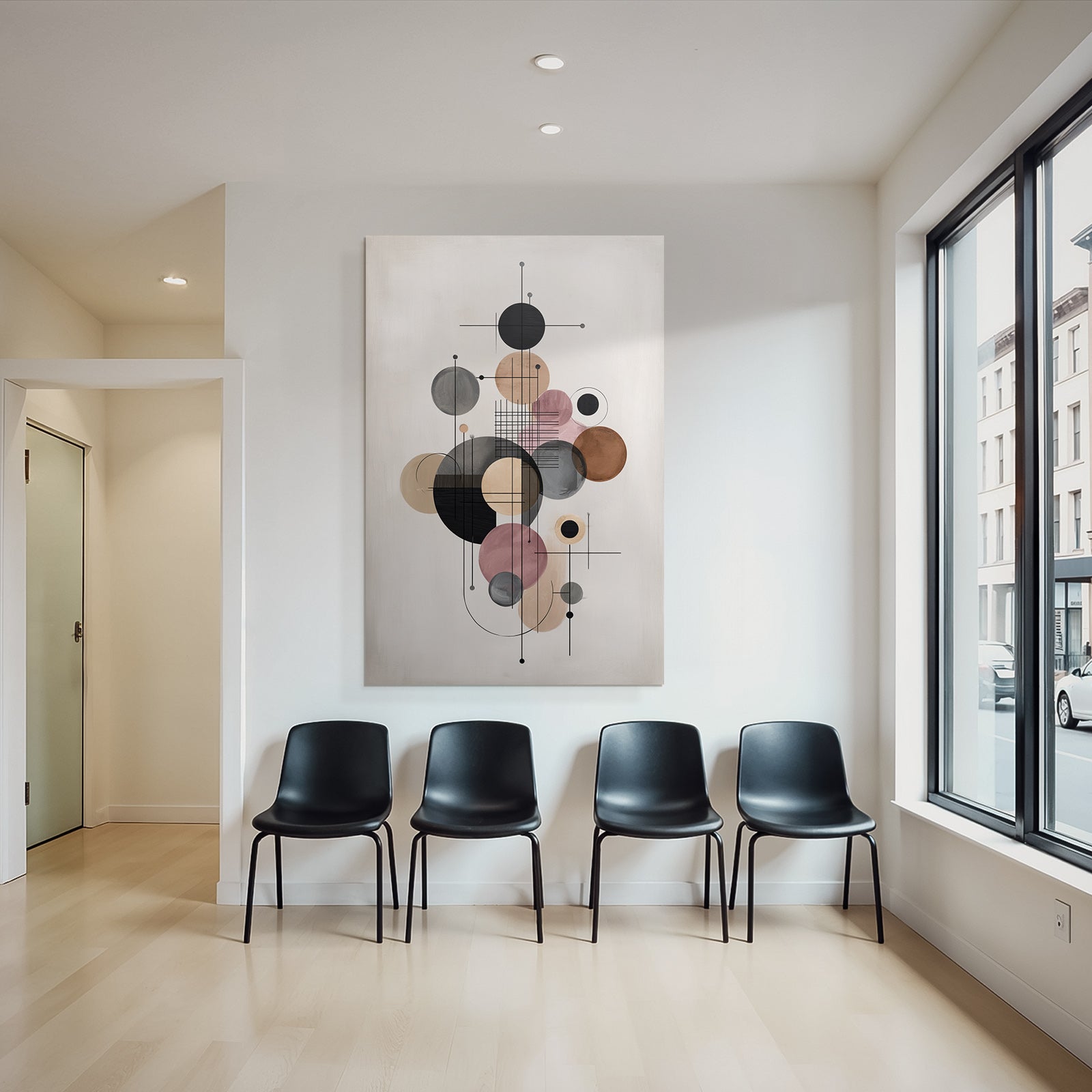 Abstract Geometric Shapes In Muted Tones