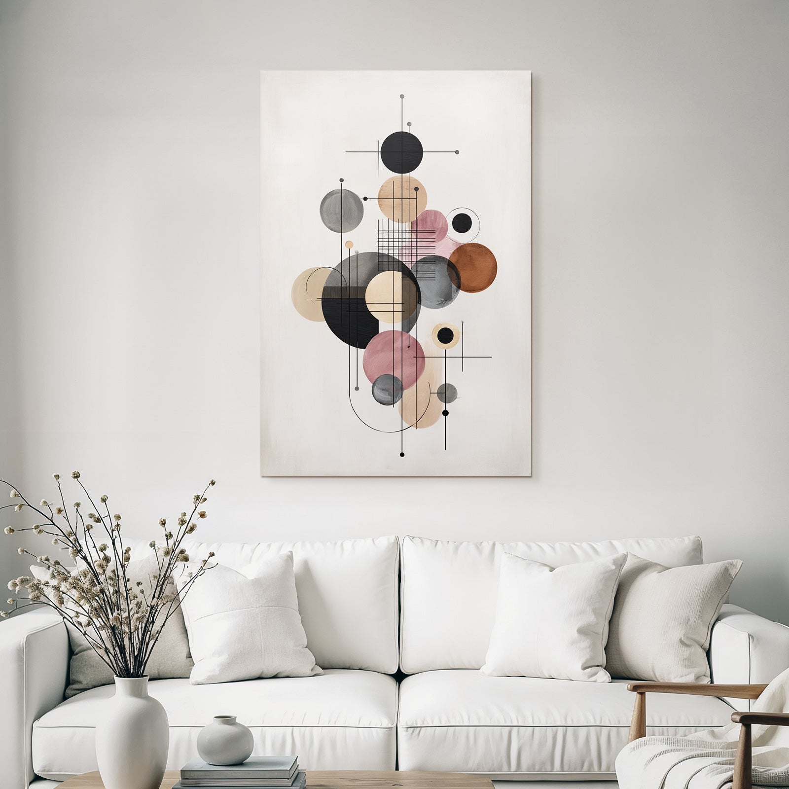 Abstract Geometric Shapes In Muted Tones