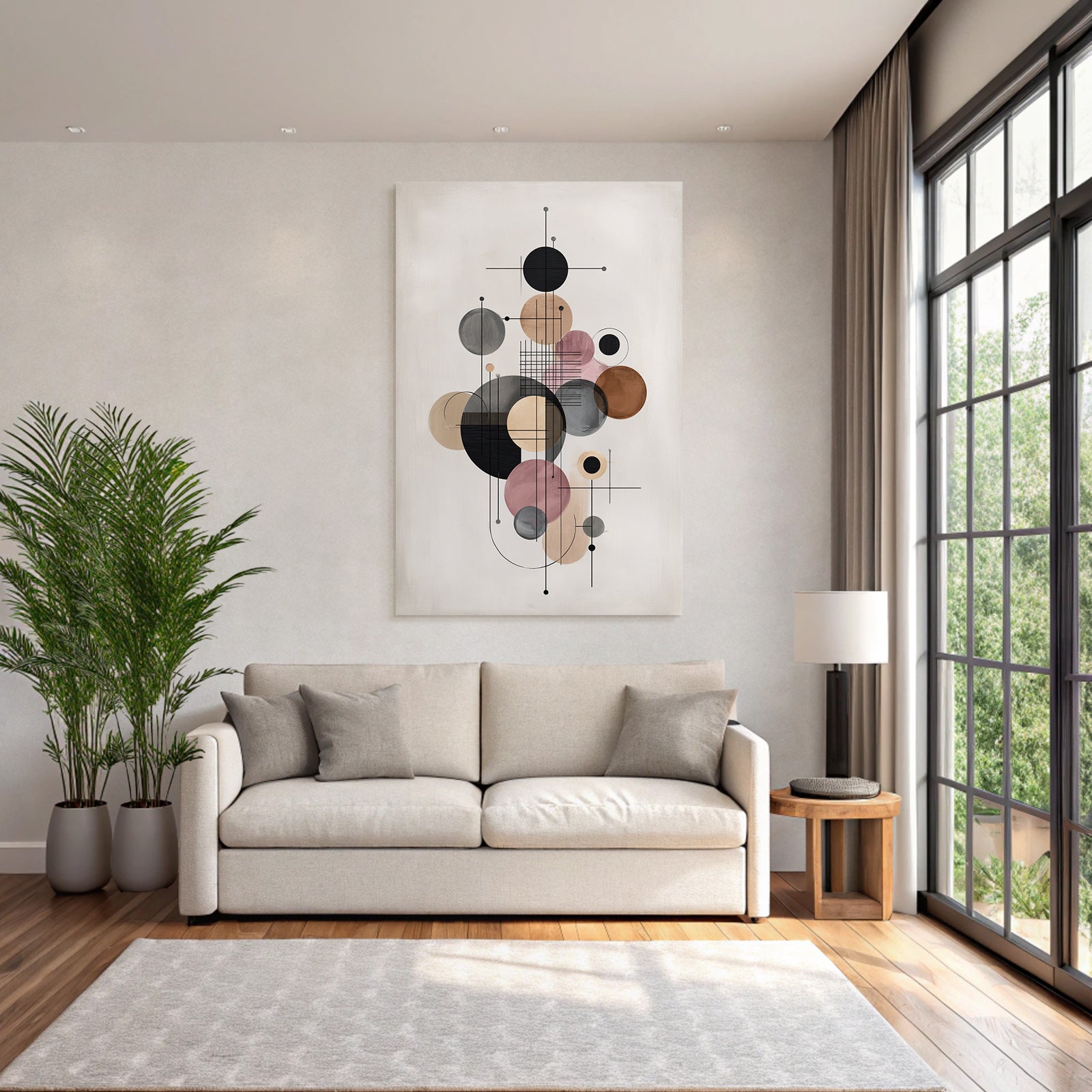 Abstract Geometric Shapes In Muted Tones