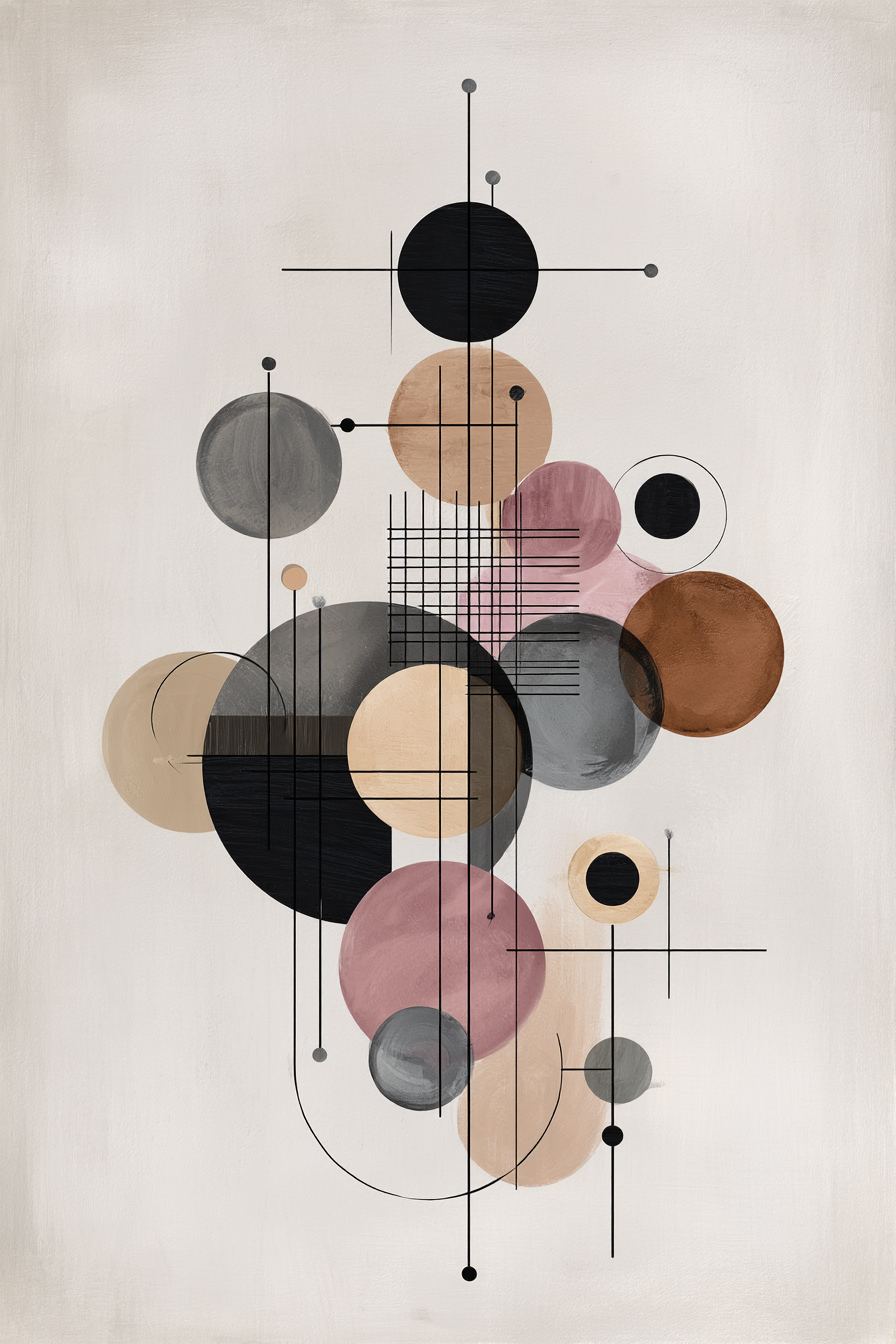 Abstrakte Geometrische Formen In Muted Tonen | Modern Basic | Einrichtungsstile