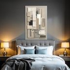 Abstrakte Geometrische Komposition Neutrale Farbpalette Minimalistisches Design