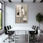 Abstrakte Geometrische Komposition Neutrale Farbpalette Minimalistisches Design