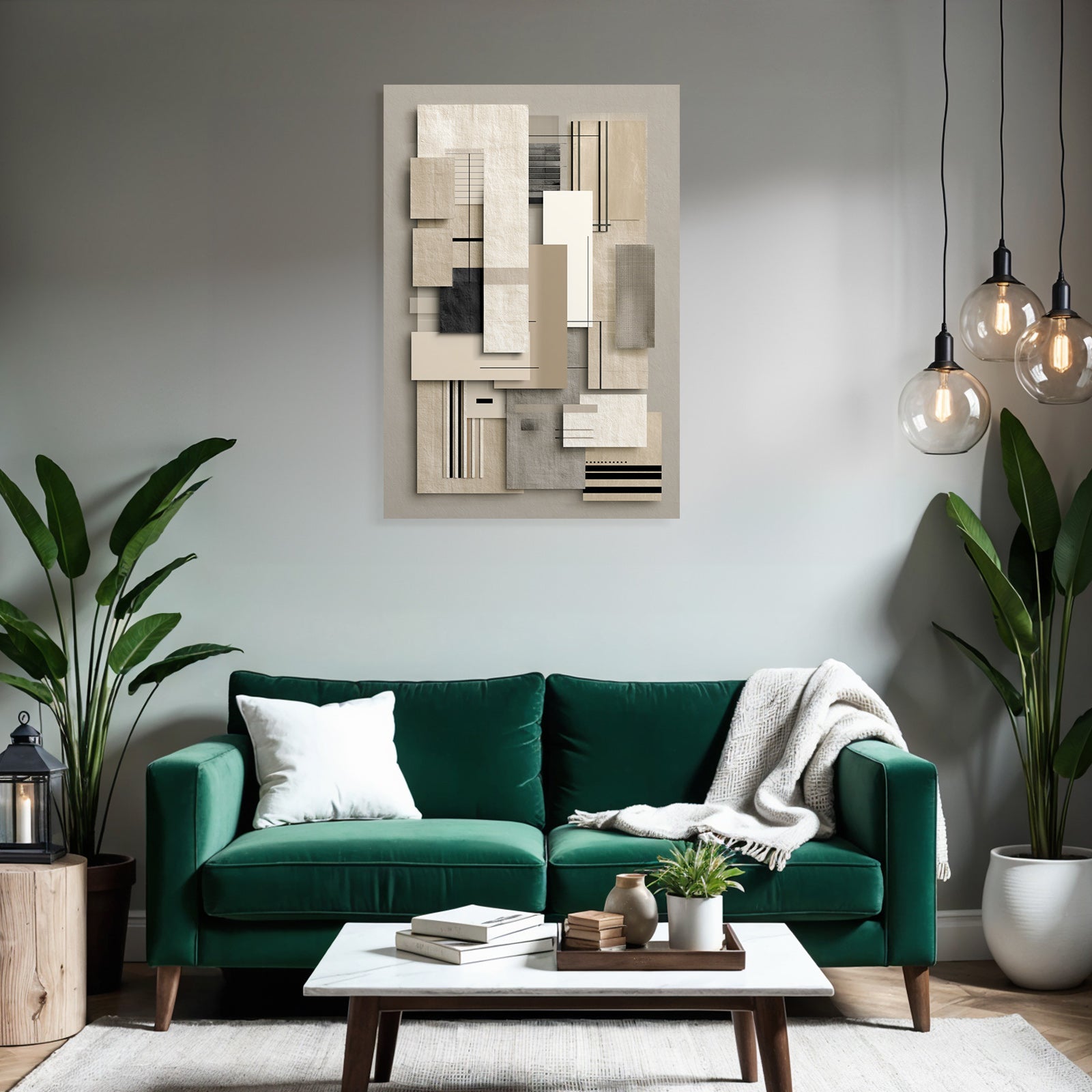 Abstrakte Geometrische Komposition Neutrale Farbpalette Minimalistisches Design