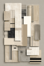 Abstrakte Geometrische Komposition Neutrale Farbpalette Minimalistisches Design | Modern Basic | Einrichtungsstile