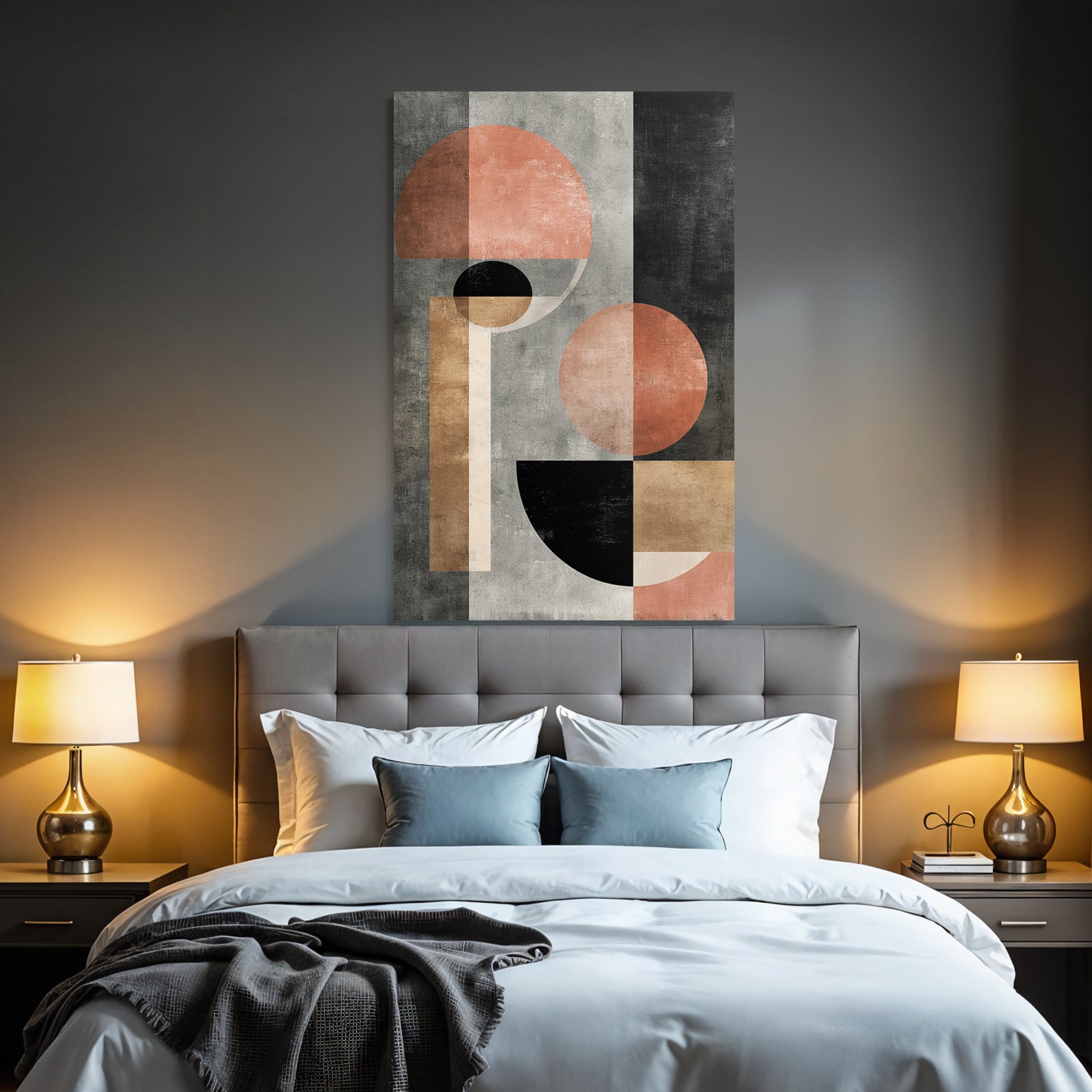Abstract Geometric Art With Mute Colors