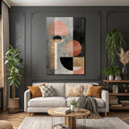 Abstract Geometric Art With Mute Colors