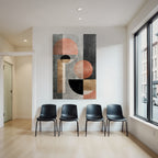 Abstract Geometric Art With Mute Colors