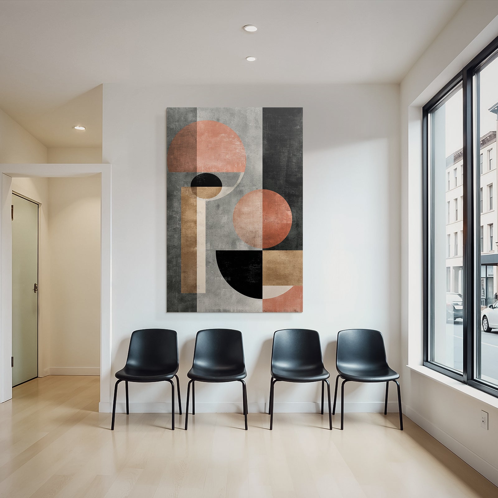 Abstract Geometric Art With Mute Colors