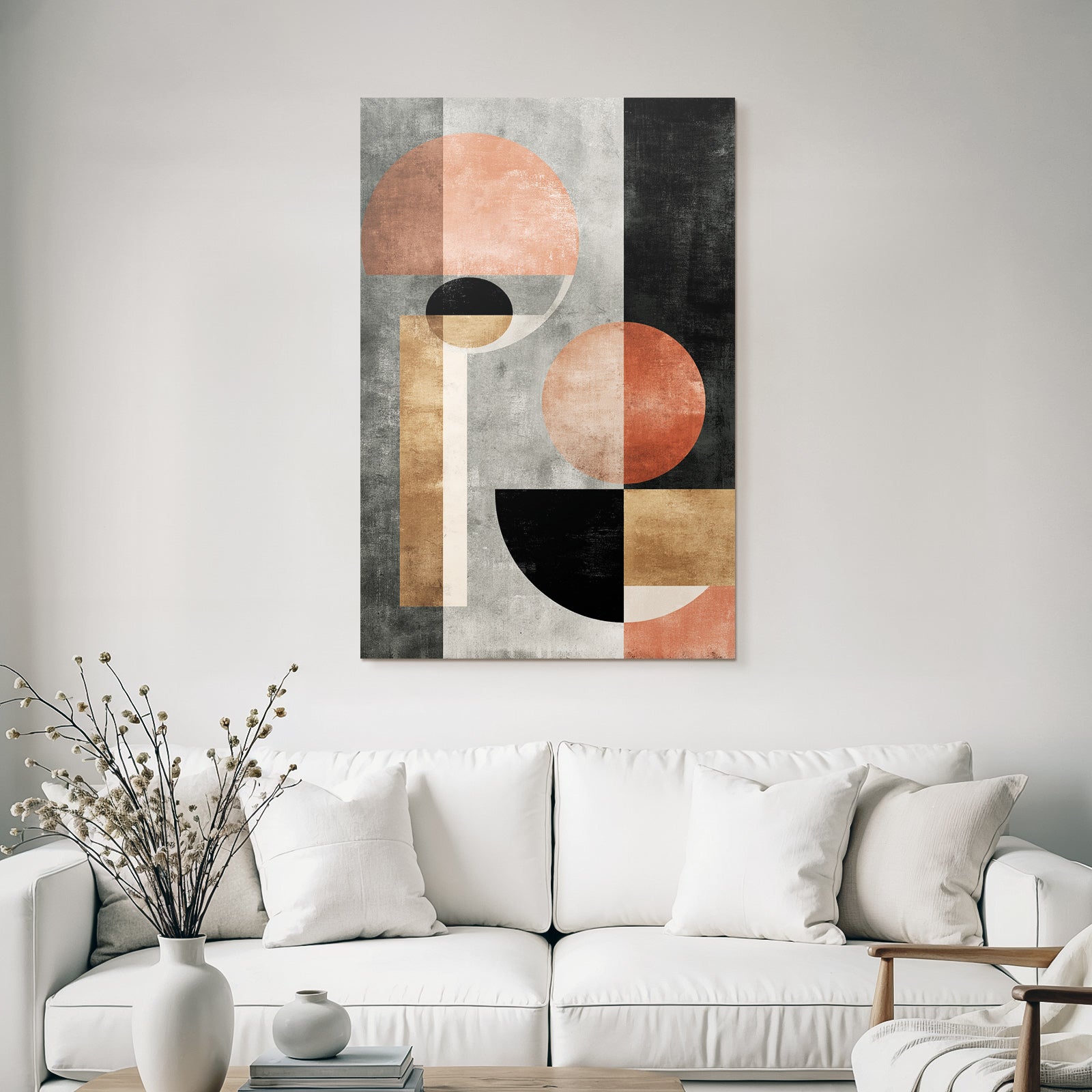 Abstract Geometric Art With Mute Colors
